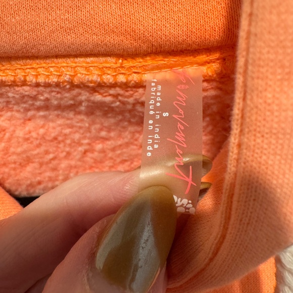 FP Movement Vibrant Orange Hoodie Sweatshirt Size S - Picture 6 of 16